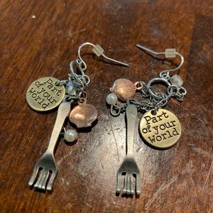 Disney Little Mermaid Dinglehopper earrings